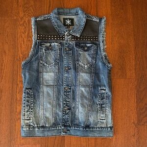 Kill City by Lip Service Denim Vest Jacket with studs size M